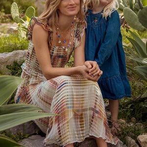 ANTHROPOLOGIE Solaris Maxi Dress Boho Abstract Sundress SZ SP